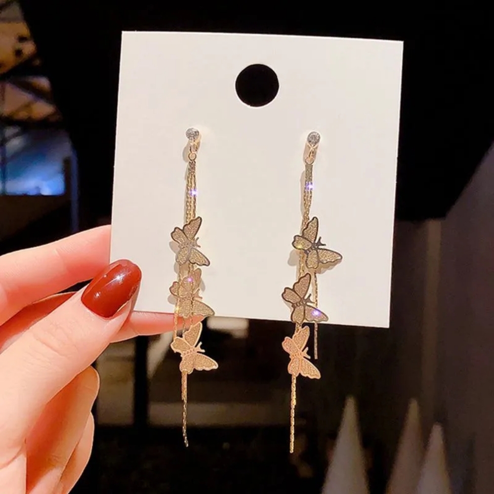 4/$25 Butterfly Dangle Earrings